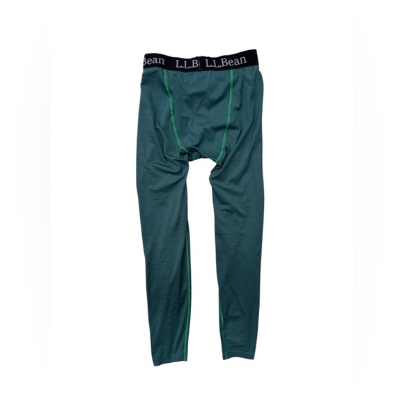 L.L. Bean Men’s Midweight thermal base layer pants green size small - Picture 2 of 5